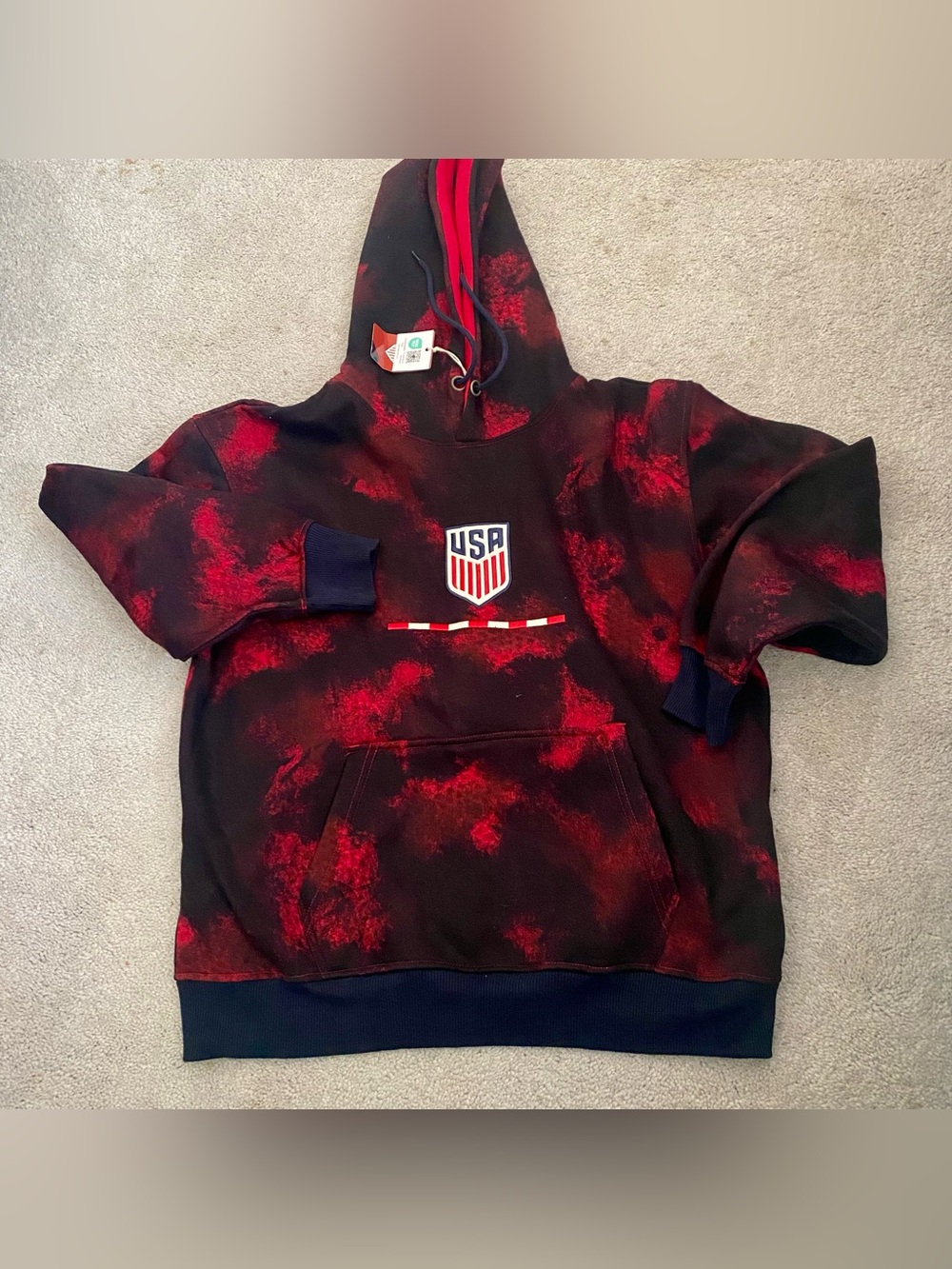 Sport Design Sweden Adult USMNT 2026 Red Logo Hoodie